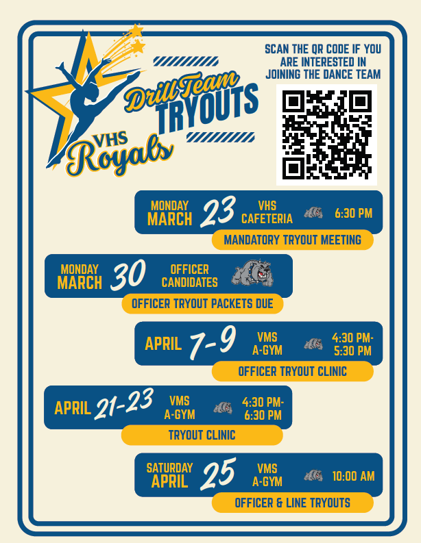 Drill Team Tryout info